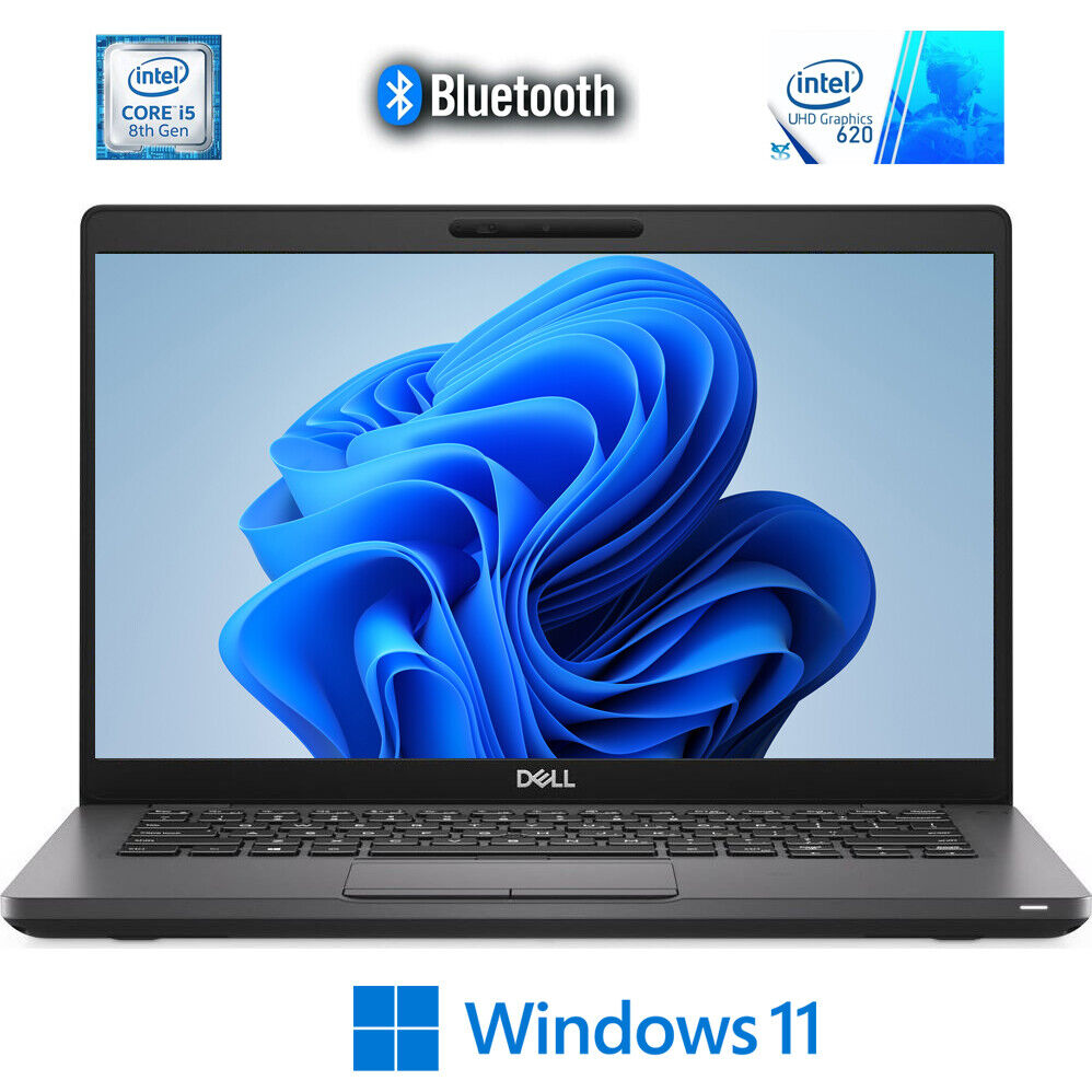 Dell 14" Screen Laptop 8th Gen Core i5 16GB RAM 256GB SSD Bluetooth WebCam Win11