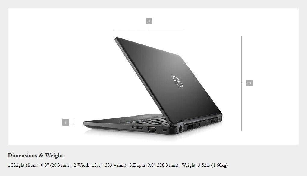 FAST DELL 14" LAPTOP 8th GEN i7 16GB 256GB SSD WIN11Pro WEBCAM BT NVIDIA GeForce
