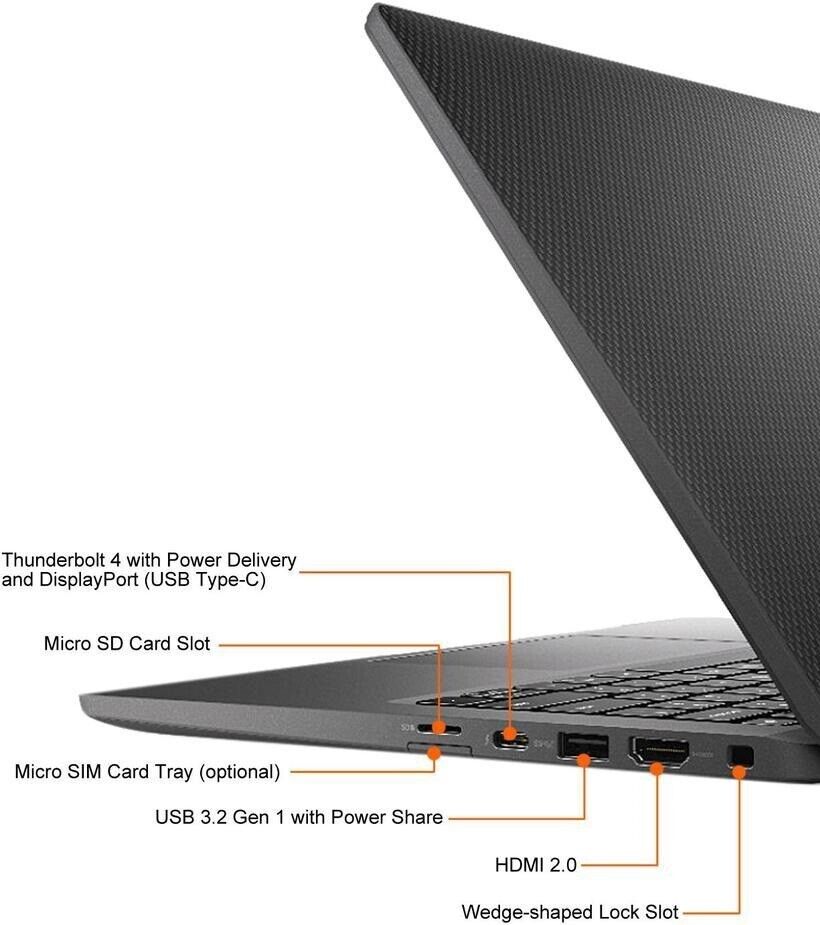 Dell 14" TOUCHSCREEN Laptop 11th Gen Core i7 vPRO 3.0GHz 16GB ram 512GB SSD W11P