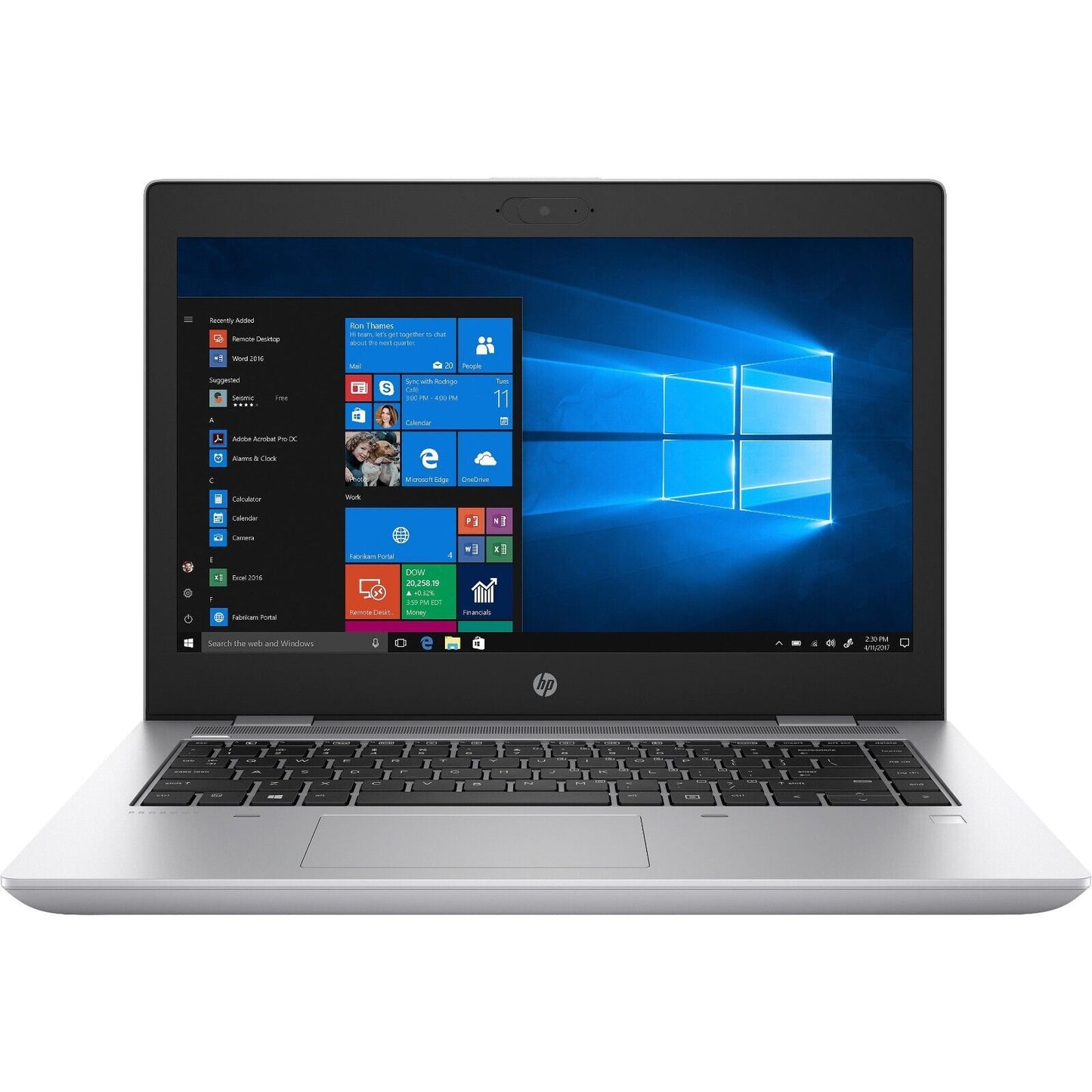FAST HP 14" Laptop Intel i7 Quad-Core 16GB 256GB SSD Fingerprint BT WiFi Cam W11