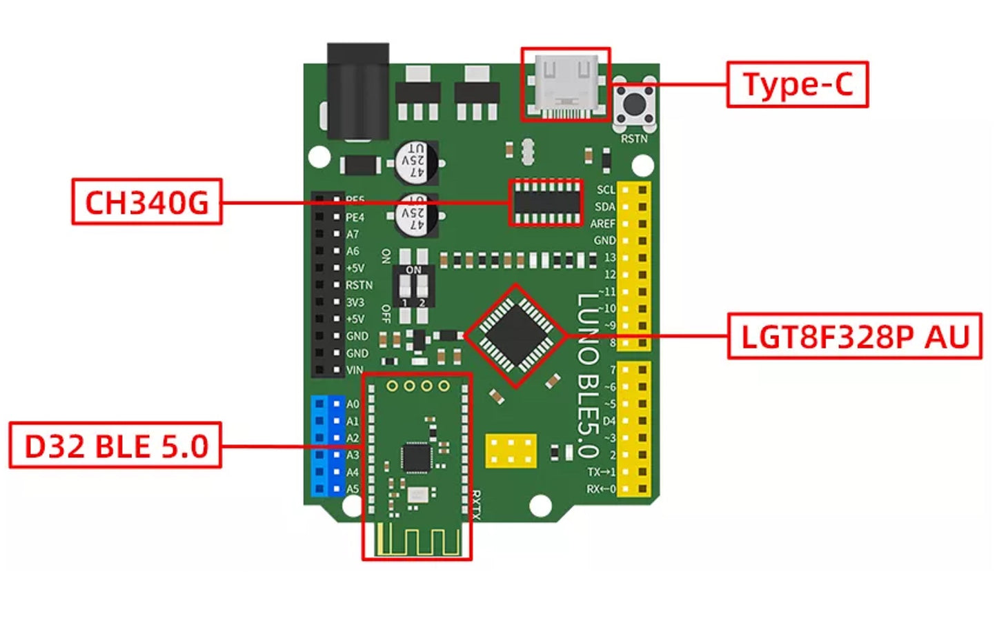 *NEW* LGT8F328P Board R3 compatible with Arduino UNO IDE onboard Bluetooth 5.0