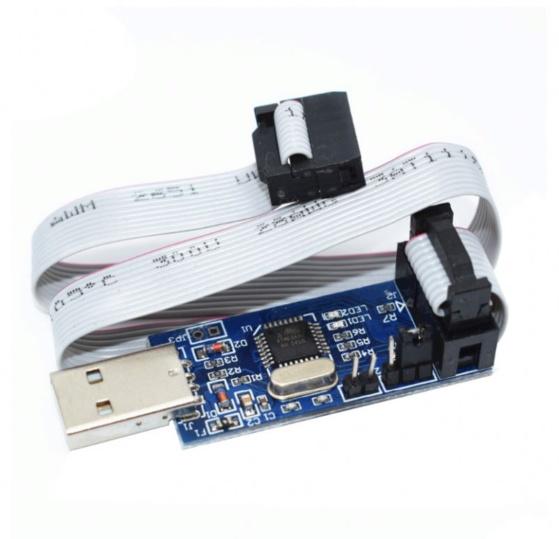 2 UNITS! USBASP USBISP AVR Programmer Adapter 10 Pin Cable USB ATMEGA8 ATMEGA128 For Arduino