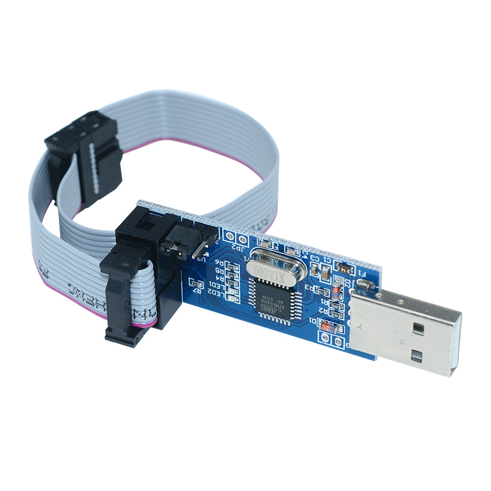 2 UNITS! USBASP USBISP AVR Programmer Adapter 10 Pin Cable USB ATMEGA8 ATMEGA128 For Arduino
