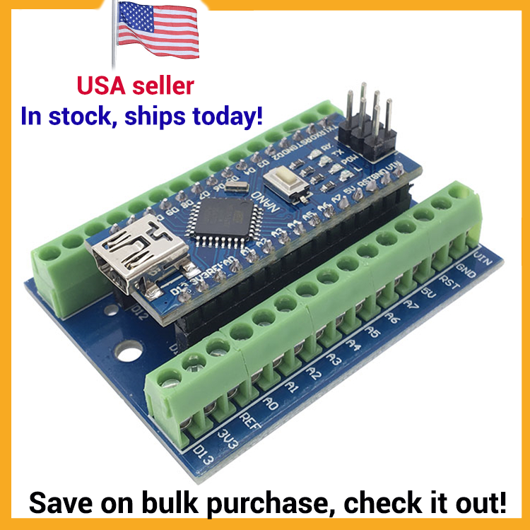 Expansion Terminal Adapter Shield For Arduino Nano V3.0 ATMEGA328P AU Board