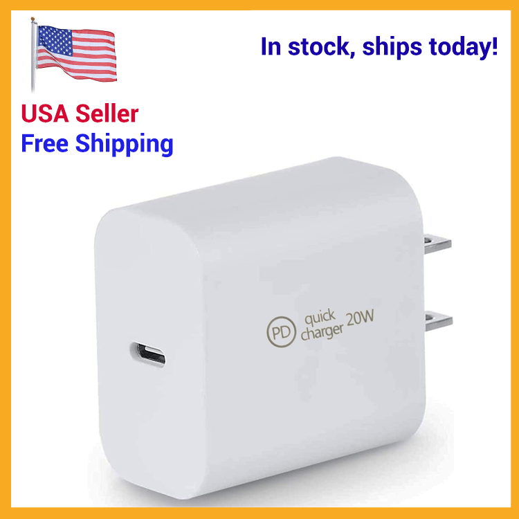 Universal Fast Charger 20W PD Power Adapter Type-C, for iPhone and Samsung