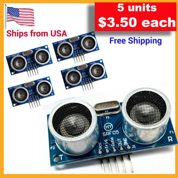 **3 or 5 Units** HY-SRF05 Precision Ultrasonic Range Sensor Module for Arduino