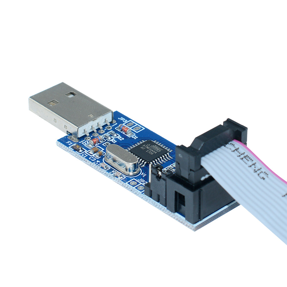 2 UNITS! USBASP USBISP AVR Programmer Adapter 10 Pin Cable USB ATMEGA8 ATMEGA128 For Arduino