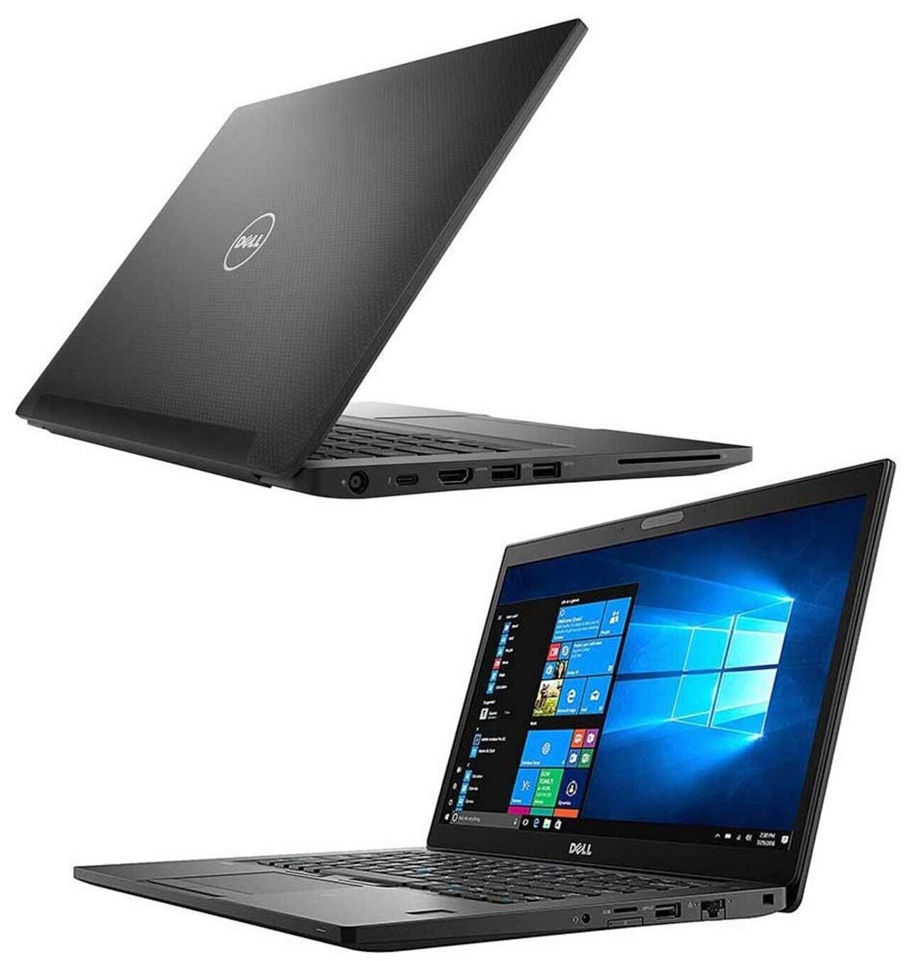 FAST Dell 12" laptop 8th Gen Intel i7 Quad Core 16GB ram 512GB SSD Webcam BTW11P