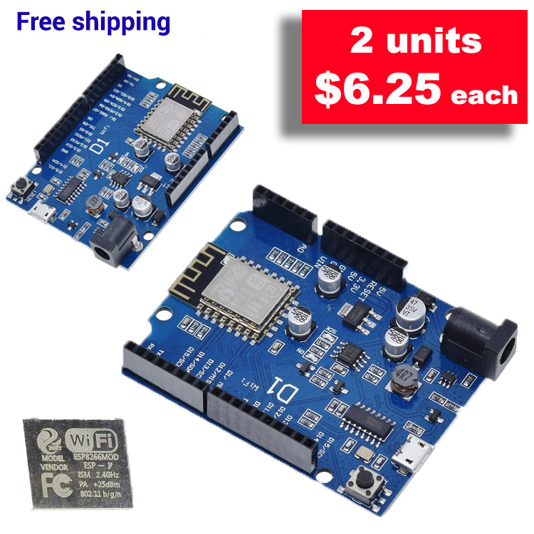 D1 CH340 WiFi Development Board ESP8266 ESP-12F Compatible w/Arduino I ...