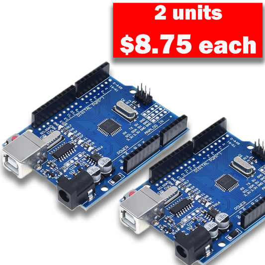 2 units-Compatible with Arduino UNO R3 IDE, ATmega 328P CH340 Development  Board