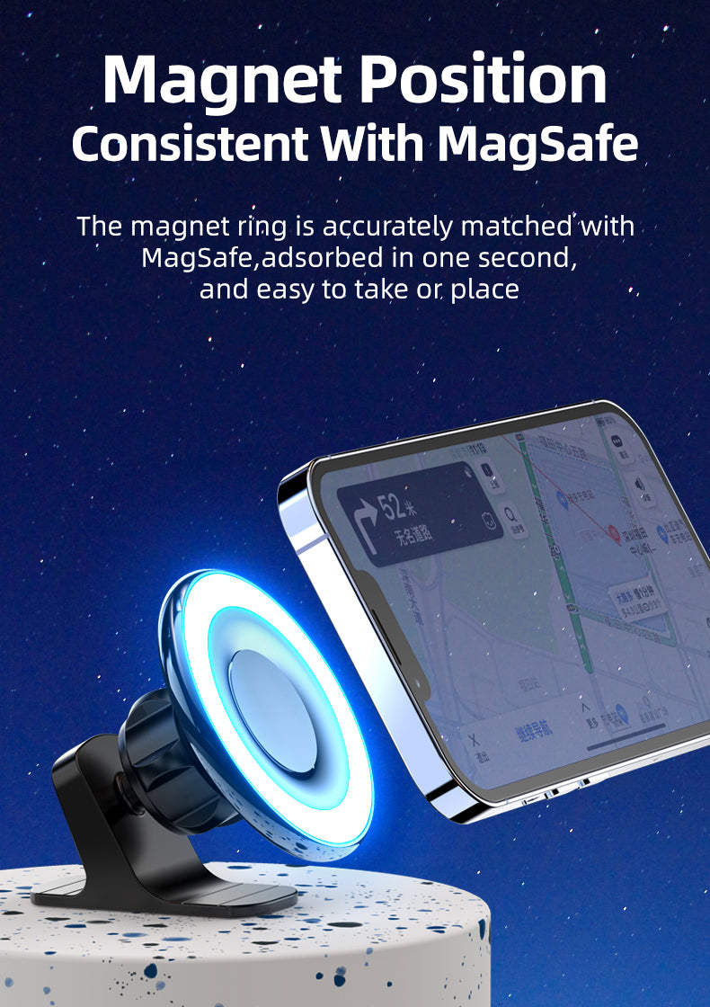 Car Mount Dash Top Magnetic Phone Holder 360 For iPhone Galaxy GPS, Magsafe type