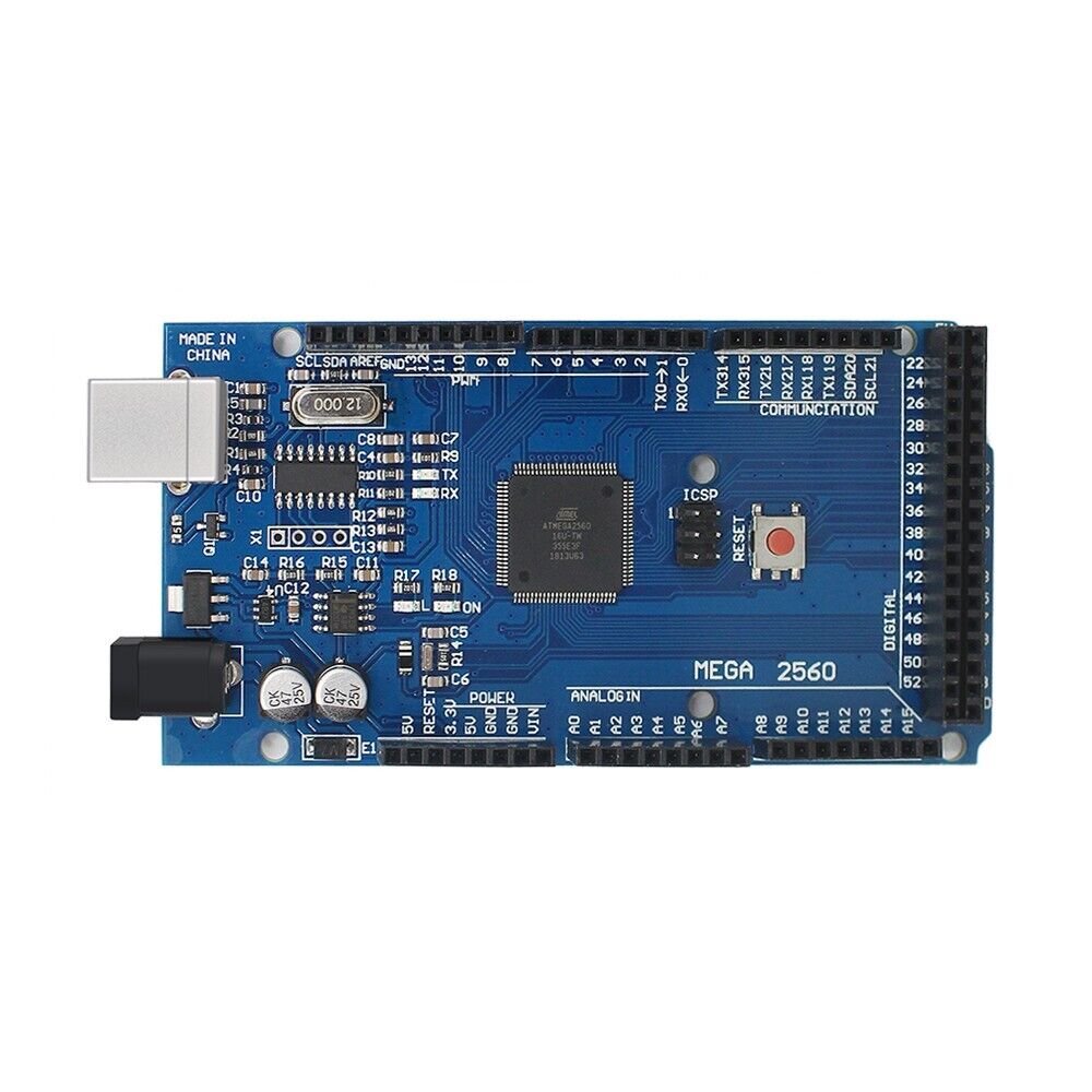 ATmega 2560 CH340 Board + AC Adapter (9V, 1A) compatible with Arduino MEGA IDE