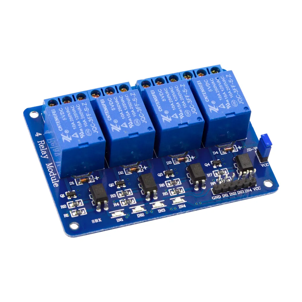 4 Channel 5V Relay Module 250V 10A Relays for Arduino, Automation & IoT
