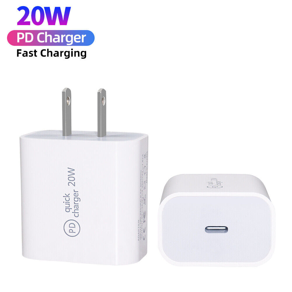 For iPhone 12 Pro/11/X/8 iPad Fast 20W PD Charger 20W PD Power Adapter Type-C