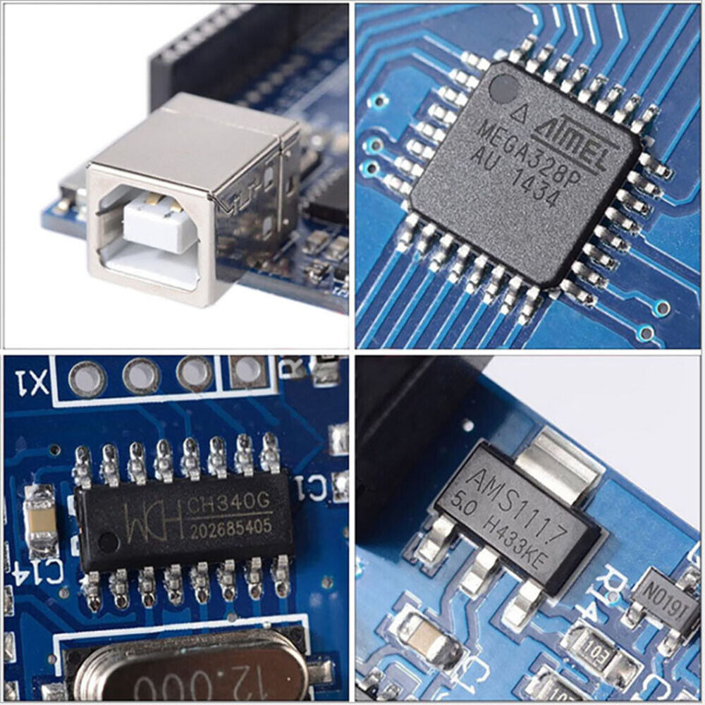  Compatible with Arduino UNO R3 Official Board, KidsRobot UNO  Rev3 with ATmega328P CHIP : Electronics