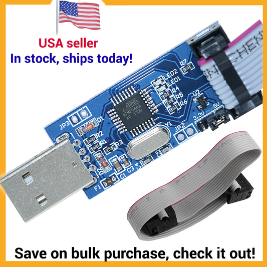 USBASP USBISP AVR Programmer 10 Pin Cable  USB ATMEGA8 ATMEGA128 for Arduino