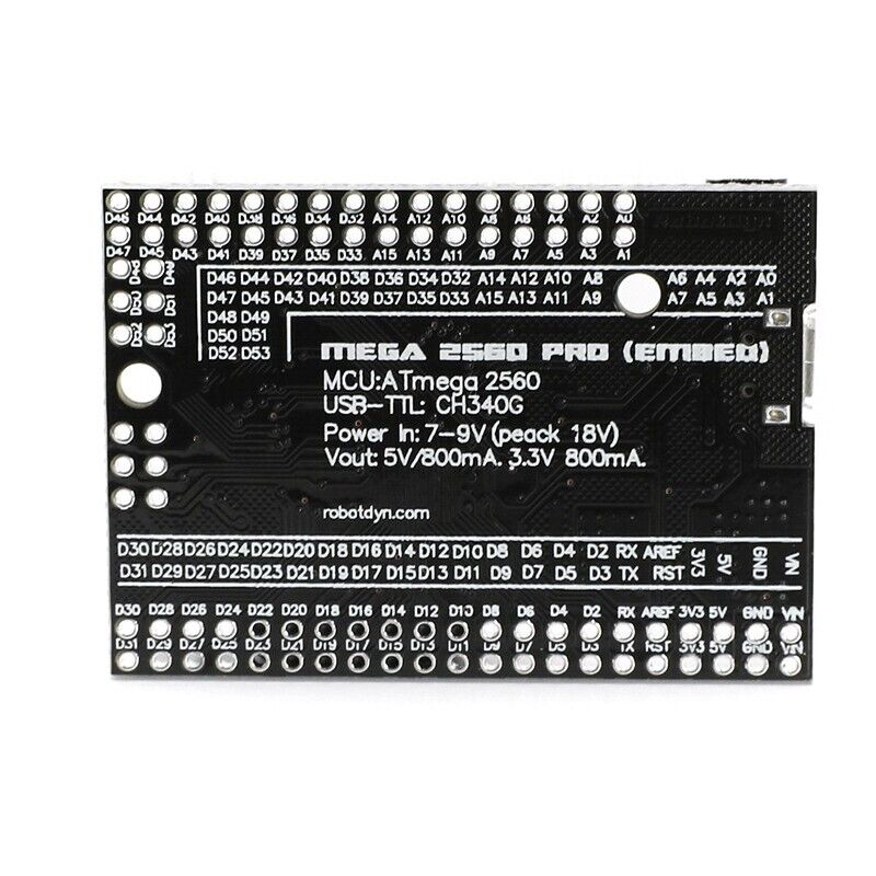 **5-units** ATmega 2560 R3 Mini Pro CH340 Board Compatible with Arduino Mega IDE