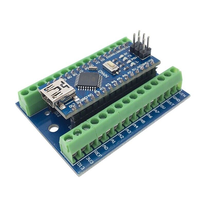 ATMEGA328P V3.0 Board + Expansion Terminal Adapter Shield for Arduino Nano IDE
