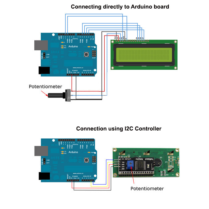 I2c Display Arduino 1602 16x2 Lcd Display Module Based On Hd44780 ...