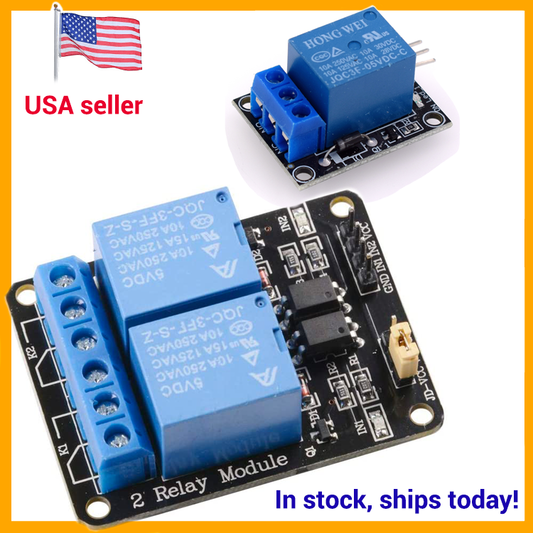 5V 12V - 1, 2 and 4 Channel Relay Module with Optocoupler Relay Output for Development