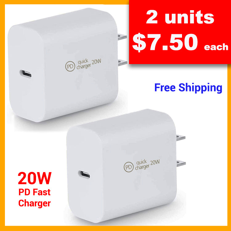 For iPhone 12 Pro/11/X/8 iPad Fast 20W PD Charger 20W PD Power Adapter Type-C